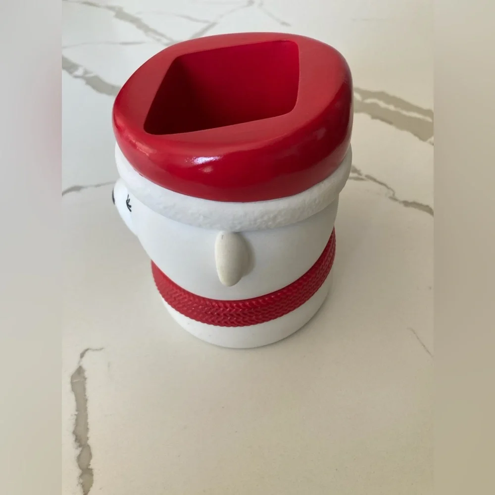 NWT Bath & Body Works Christmas Santa Polar Bear foaming soap holder red white
